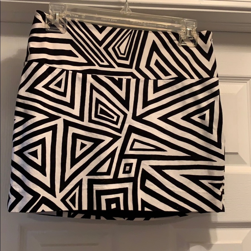 Black a white mini skirt